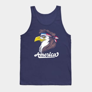 Bald Eagle with a Mullet // Funny America Fourth of July Tank Top